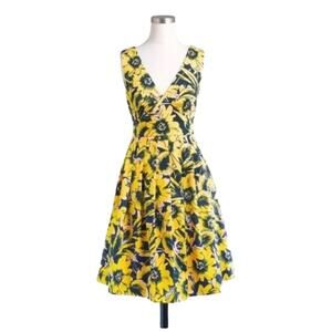 J. Crew Sunflower Floral Dress Size 6